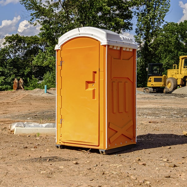 what is the cost difference between standard and deluxe portable restroom rentals in Shady Hollow